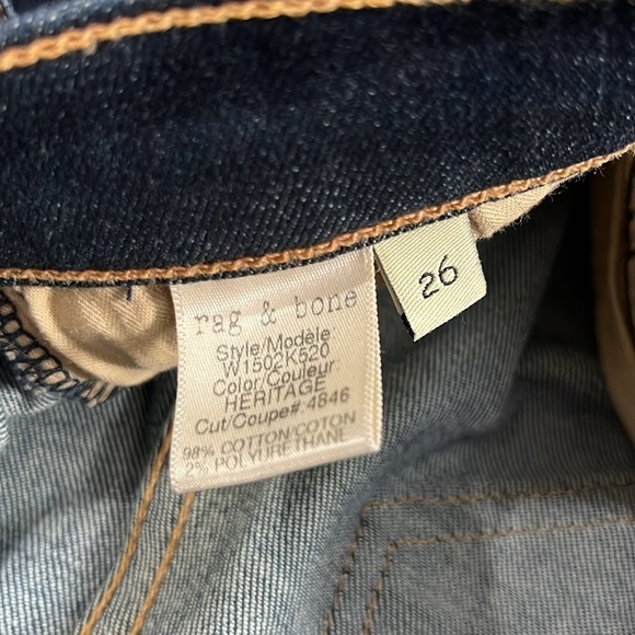 Rag & Bone Heritage Skinny Jeans Size 26 - Picture 8 of 11